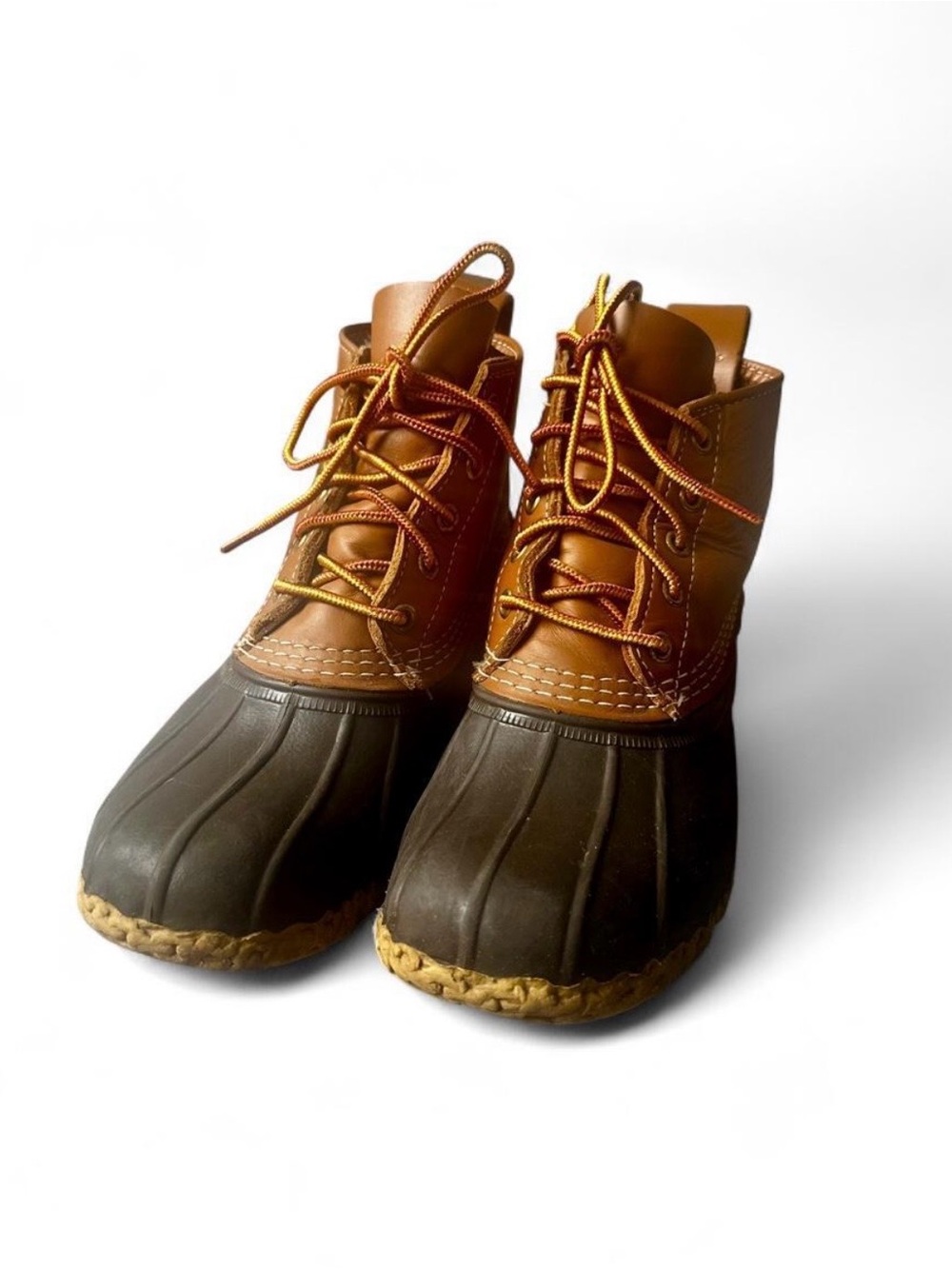 LL Bean Duck Boot Leather Rubber Women US 7